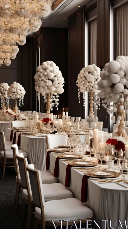 Elegant Wedding Reception with Luxurious Decor | Stunning Photo AI Image