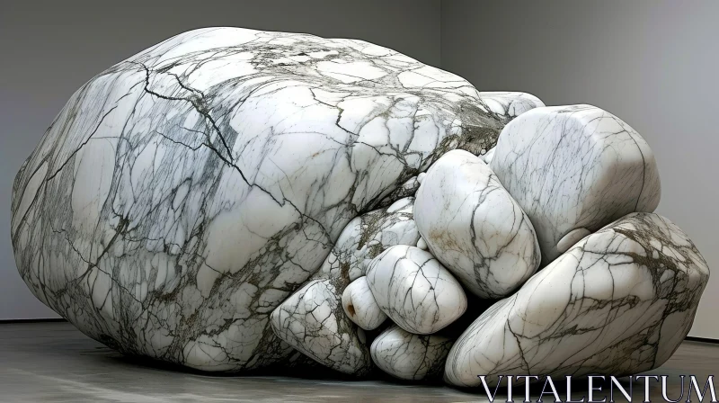 White Marble Sculpture of Human Body | Realistic Art AI Image