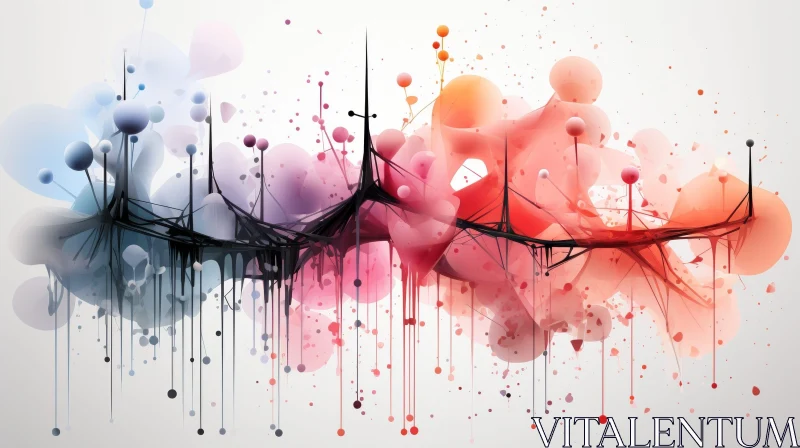 Colorful Abstract Painting in Motion AI Image