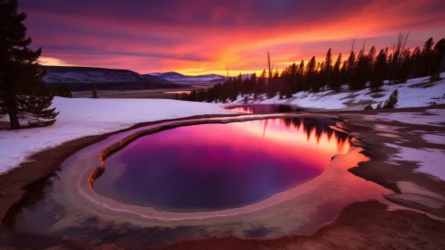 Sunset Reflections in Yellowstone: A Dreamy Landscape