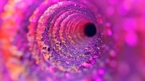 Vibrant Abstract Spiral Artwork | Red, Pink, Purple | Surreal Bokeh Effect