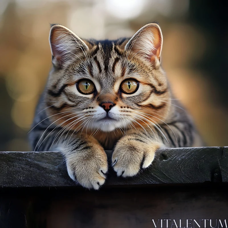 Close-up of Cute Tabby Kitten AI Image