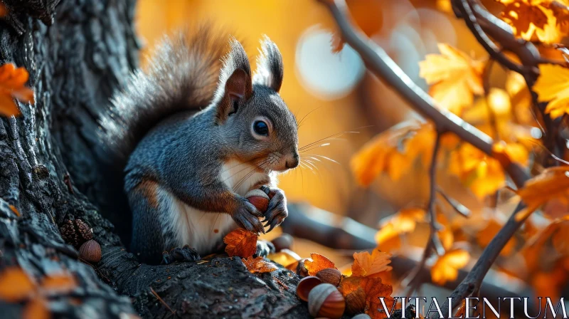 Captivating Squirrel Photography in Fall | Nature's Delight AI Image