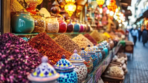Colorful Spice Market: An Exotic Feast for the Senses