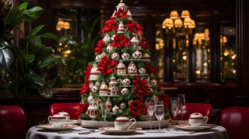 Elegant Christmas Decoration with Romantic Floral Motifs