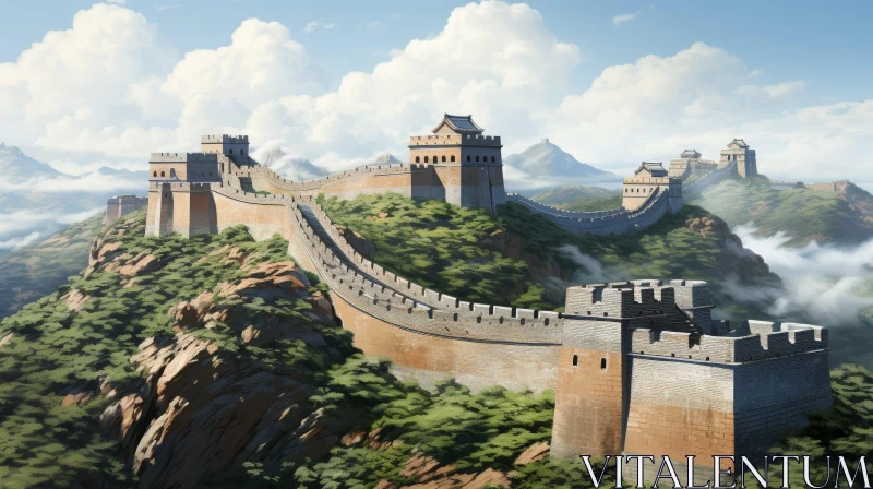 Great Wall of China - UNESCO World Heritage Site AI Image