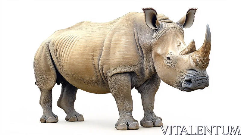 Lifelike Rhinoceros Art AI Image