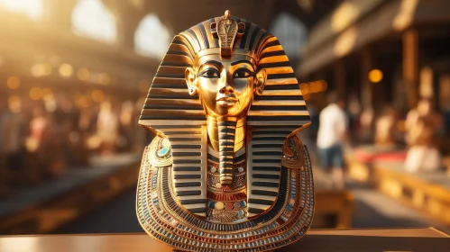 Golden Mask of Tutankhamun - Ancient Egyptian Pharaoh Art