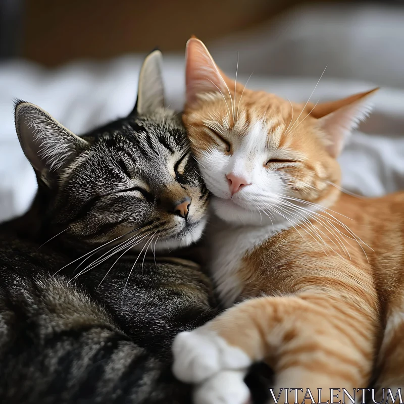 Adorable Feline Companions Embracing AI Image