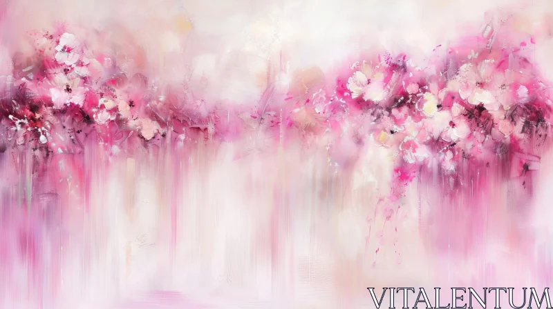 Delicate Floral Painting - Dreamy and Romantic Artwork AI Image