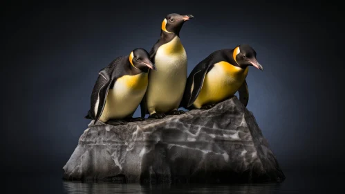 Three Penguins on Ice - Wildlife Photography