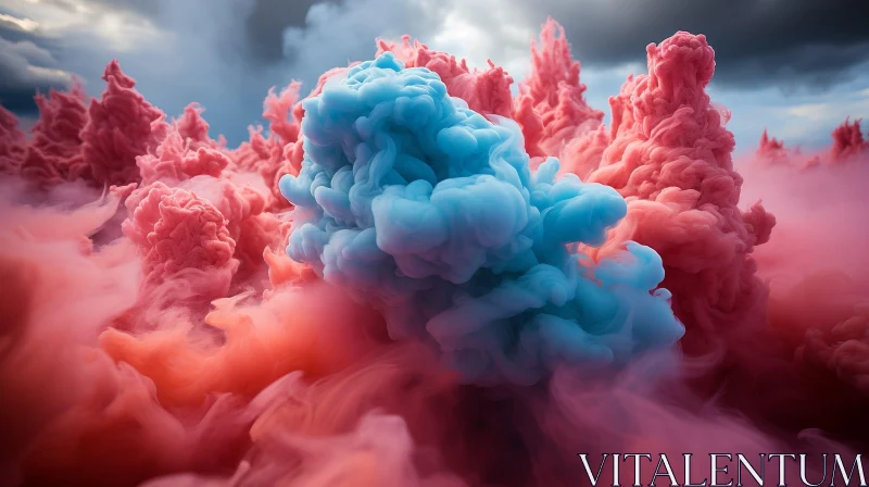 AI ART Colorful Abstract Smoke Cloud - Ethereal Artwork