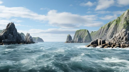 Stormy Seascape and Mountainous Vistas Rendered in Unreal Engine