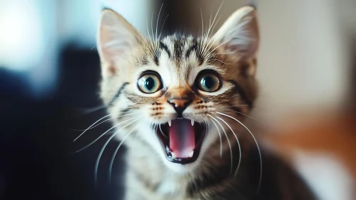 Cute Tabby Kitten Close-Up