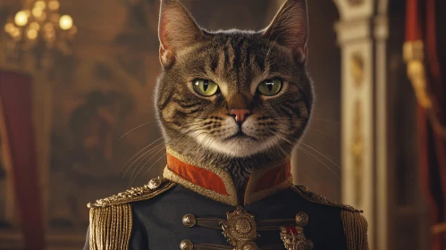 Anthropomorphic Cat in Grand Uniform