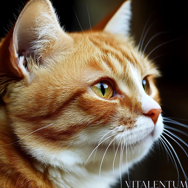 Profile of a Ginger Cat AI Image