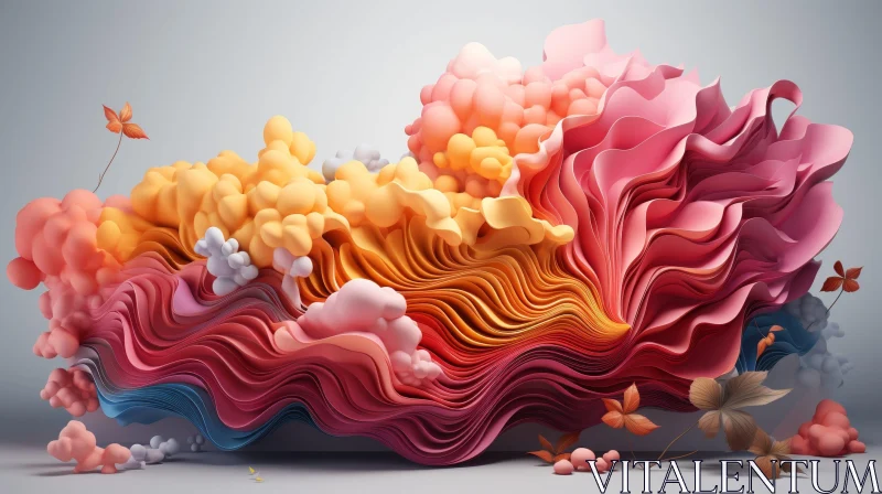 AI ART Surreal Landscape with Floating Shapes