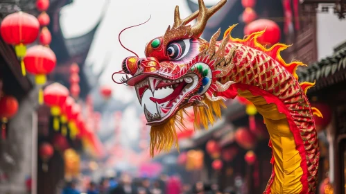 Chinese New Year Dragon Dance Celebration