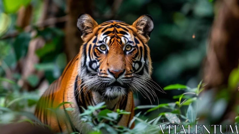Close-up Tiger Face - Majestic Wildlife Photography AI Image