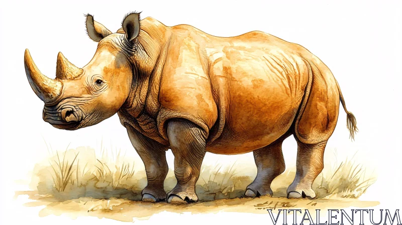 AI ART Rhinoceros Artwork