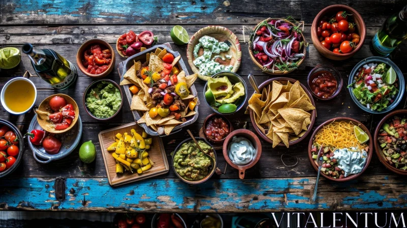 AI ART Delicious Mexican Food on a Rustic Table | Food Photography