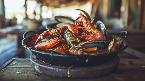 Traditional Spanish Paella Dish | Seafood Rice Recipe