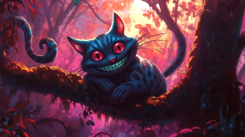 Fantasy Cat in Mysterious Forest