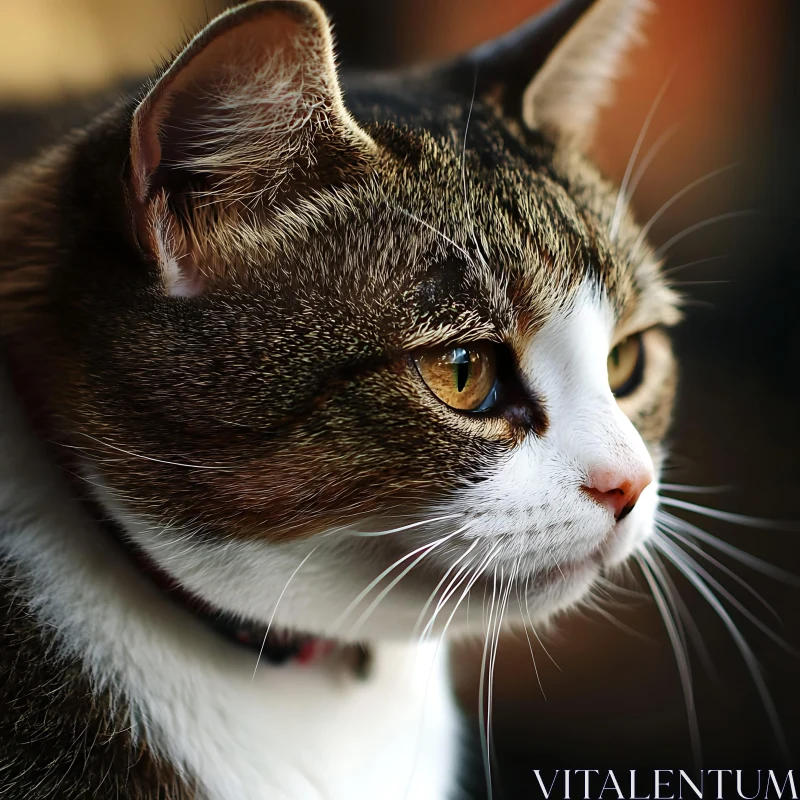 Detailed Tabby Cat Close-Up AI Image