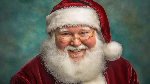 Smiling Santa Claus in Festive Attire