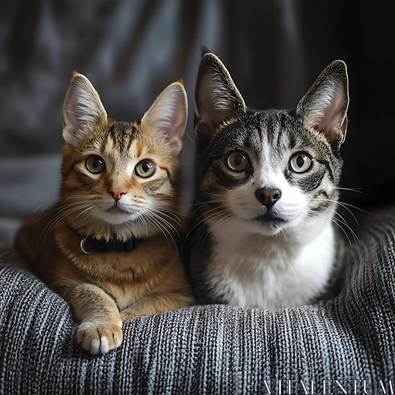 Charming Cats with Expressive Eyes AI Image