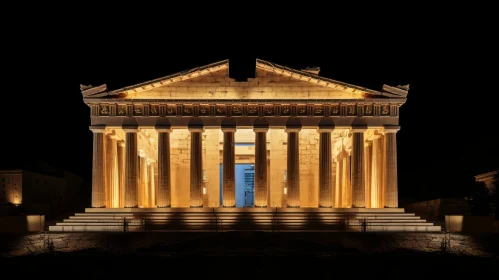 Parthenon at Night: A Captivating View of Greek Architecture