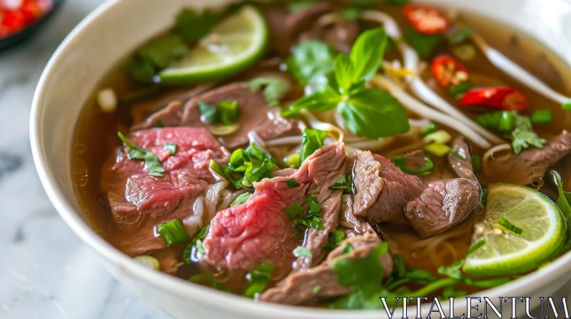 Delicious Vietnamese Beef Noodle Soup | A Culinary Delight AI Image