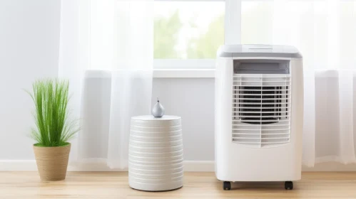 Efficient Portable Air Conditioner in Room Setting