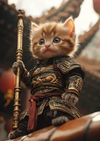 Cute Kitten Warrior