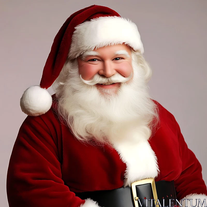 Classic Santa Claus Portrait AI Image