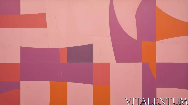 Pink Orange Purple Abstract Painting AI Image