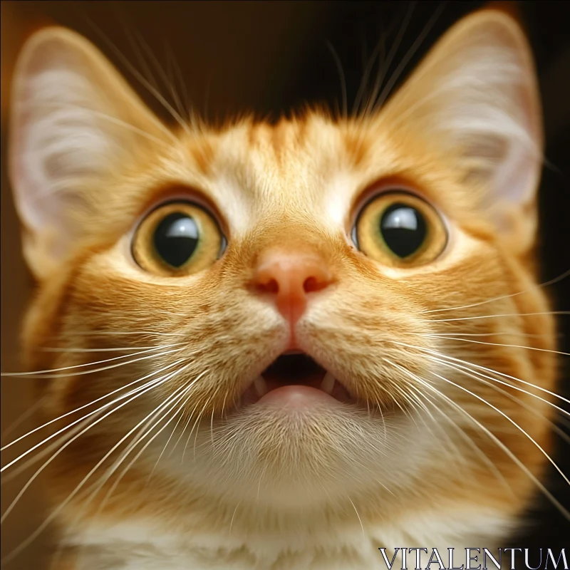 Detailed Cat Face with Wide Eyes