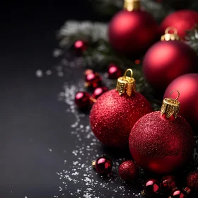 Shimmering Red Holiday Ornaments