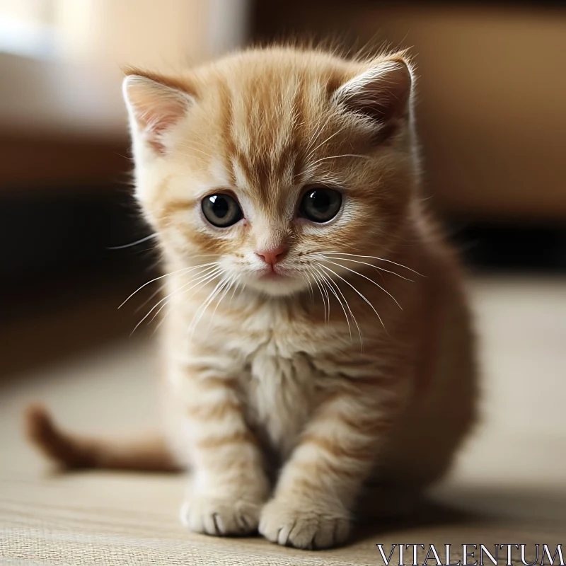 Cute Feline with Expressive Eyes