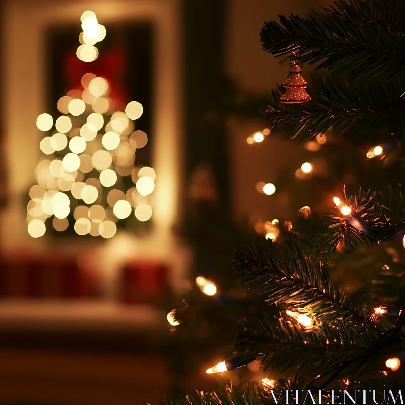 Cozy Holiday Scene with Christmas Tree and Decorations