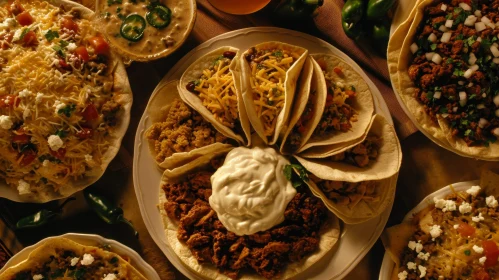 A Mouthwatering Display of Mexican Tacos | Table Still Life