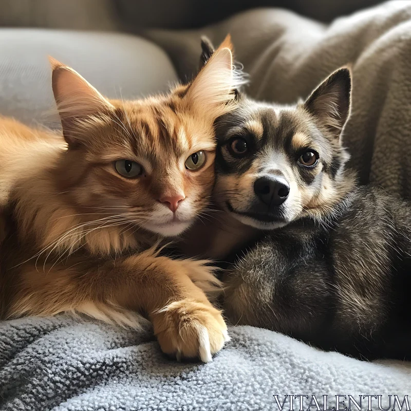 Feline-Canine Friendship on Display