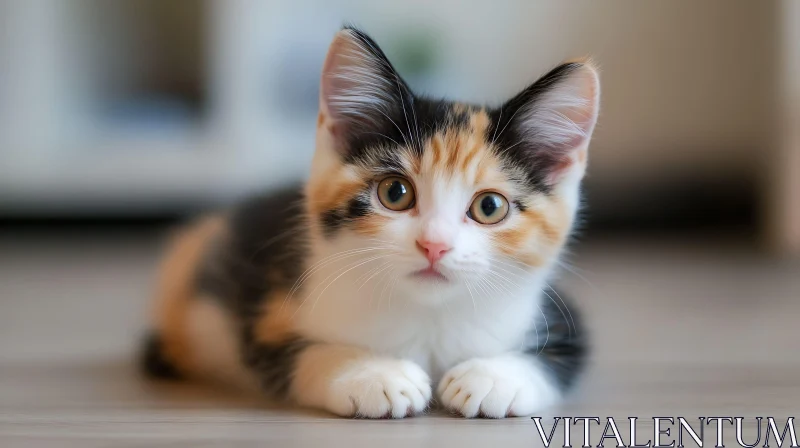 Charming Calico Kitten Image AI Image