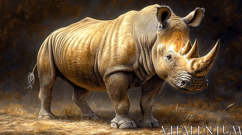 AI ART Rhinoceros Artwork