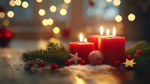 Festive Candlelit Christmas Decor