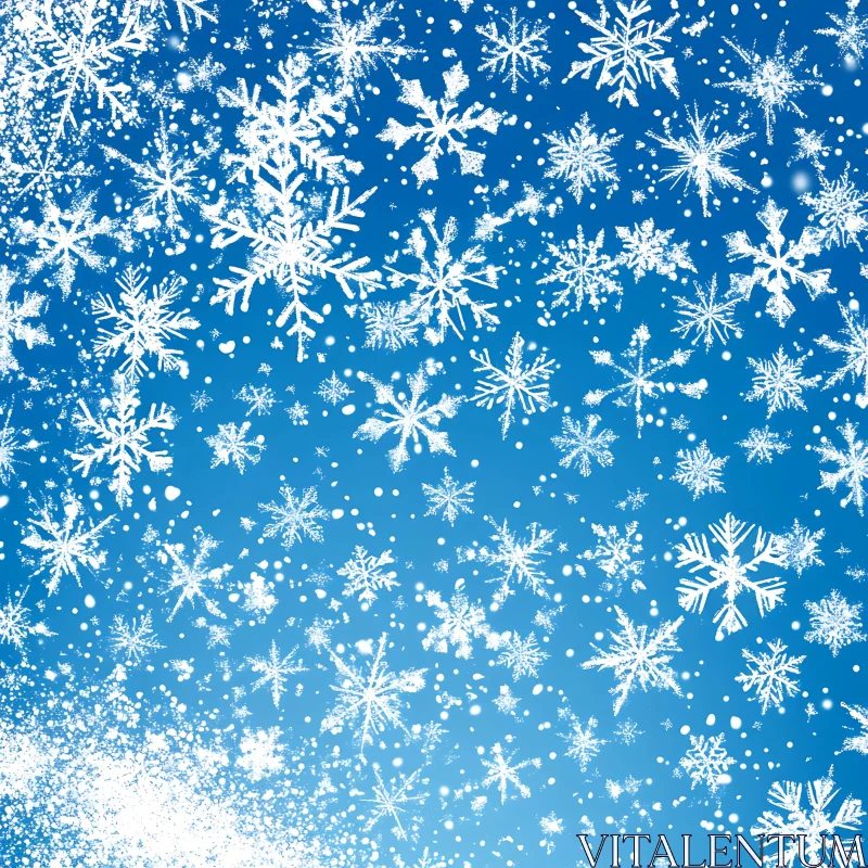 Winter Snowflakes Pattern AI Image