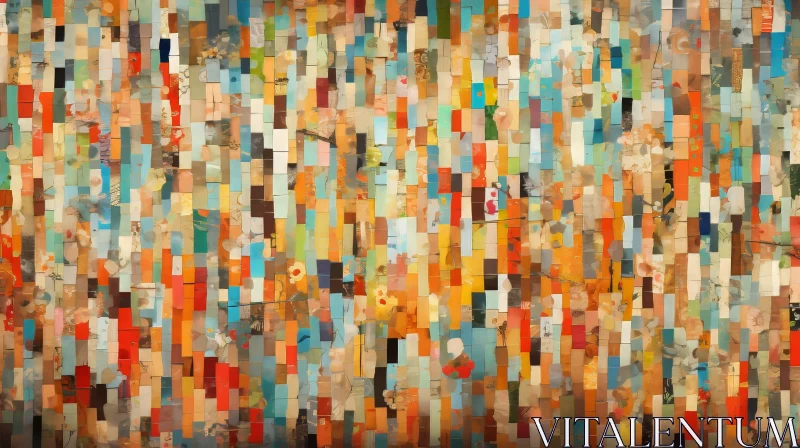 Colorful Abstract Rectangles Painting AI Image