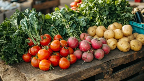 Fresh Vegetable Bounty: A Delightful Farmer's Market Scene