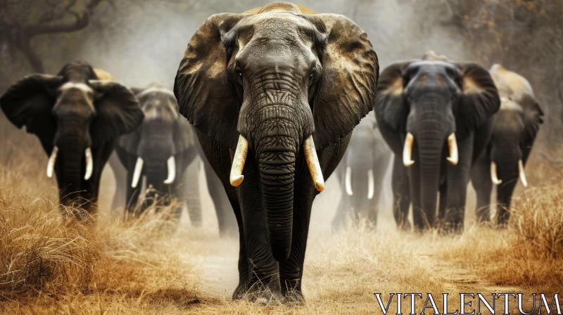 Majestic Elephant in Nature - Captivating Wildlife Photography AI Image