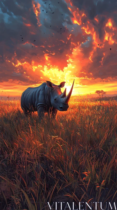 Wildlife at Sunset AI Image